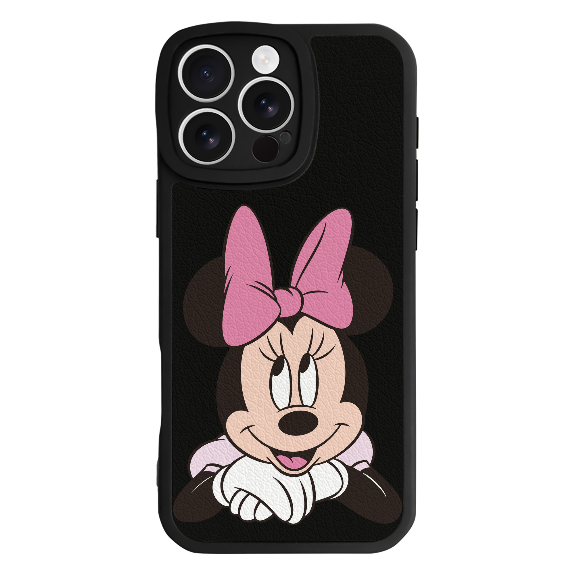 （画像用） ミッキーマウス Mickey Mouse 【iPhone 16シリーズ対応】シリコンスマホケース（レザー調） 材質：シリコン